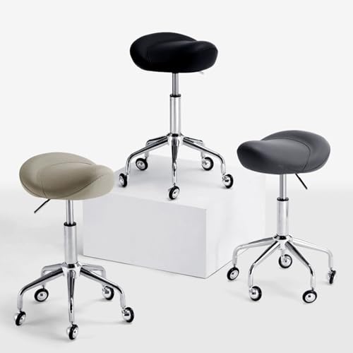 Sattelhocker, verstellbar und rollbar, stabiles Design für Salon, Spa, Massage zu Hause und im Büro