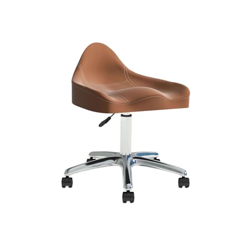 Sattelhocker mit Rollen, drehbares und verstellbares Design, dickes Sitzkissen für Salon, Spa, Massage zu Hause und im Büro