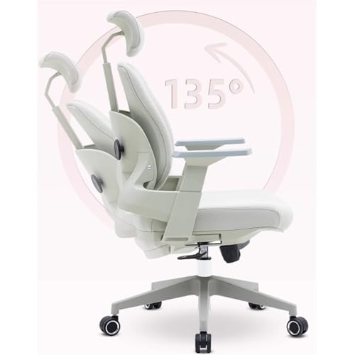 Bürostuhl Ergonomisch Ergonomischer Bürostuhl mit hoher Rückenlehne, Schreibtischstuhl mit Rollen, Chefsessel mit Drehfunktion und verstellbarer