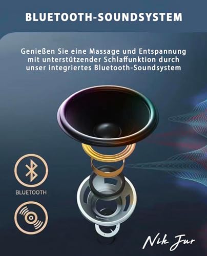 Massagesessel MS-699 – Kompakter Shiatsu Relaxsessel mit Bluetooth-Musiksystem, 6 Programmen, modernem Stoff-Leder-Mix & Edelstahlrahmen |