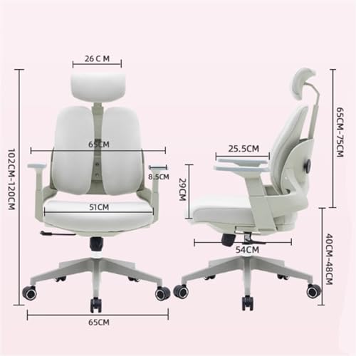 Bürostuhl Ergonomisch Ergonomischer Bürostuhl mit hoher Rückenlehne, Schreibtischstuhl mit Rollen, Chefsessel mit Drehfunktion und verstellbarer