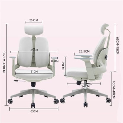 Bürostuhl Ergonomisch Ergonomischer Bürostuhl mit hoher Rückenlehne, Schreibtischstuhl mit Rollen, Chefsessel mit Drehfunktion und verstellbarer